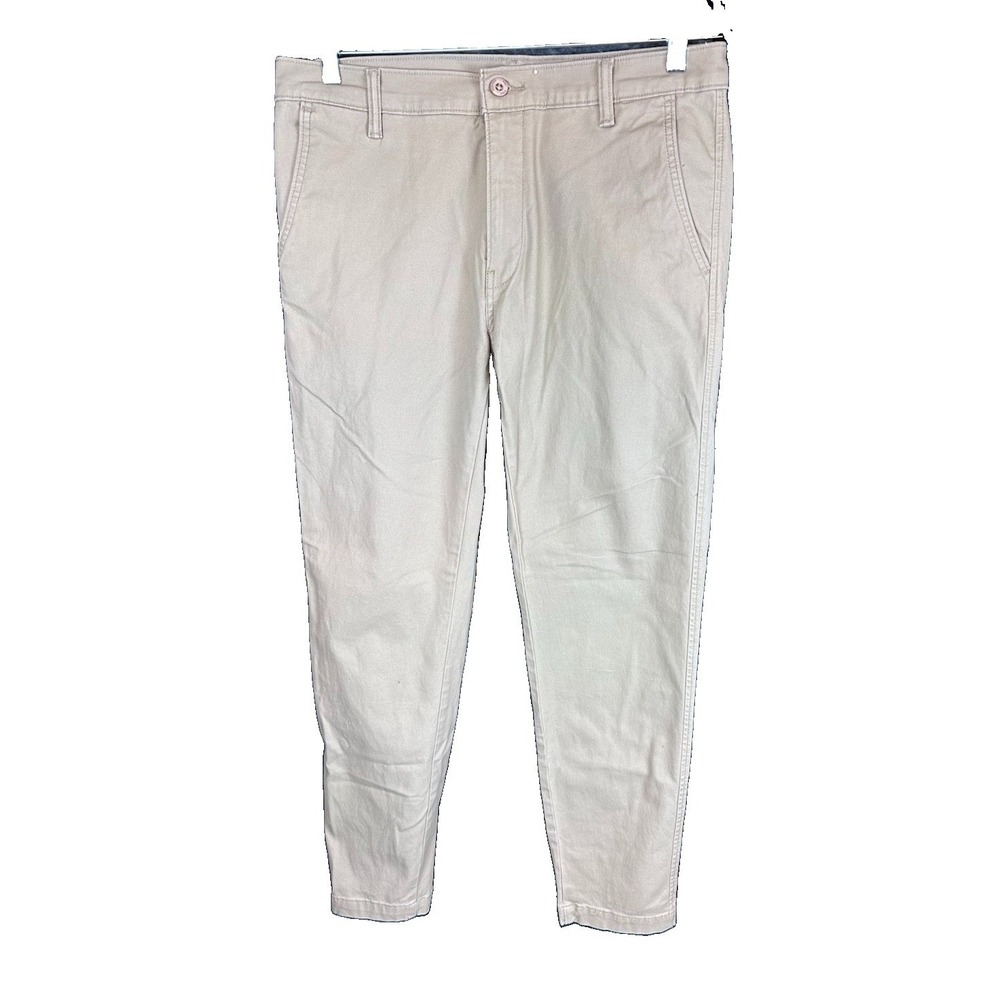 Levi's Mens 34W Beige Khaki Slim Tapered Chino Pants Cotton Twill